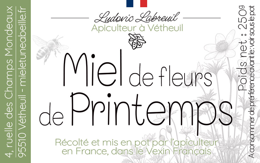 miel de fleurs de printemps